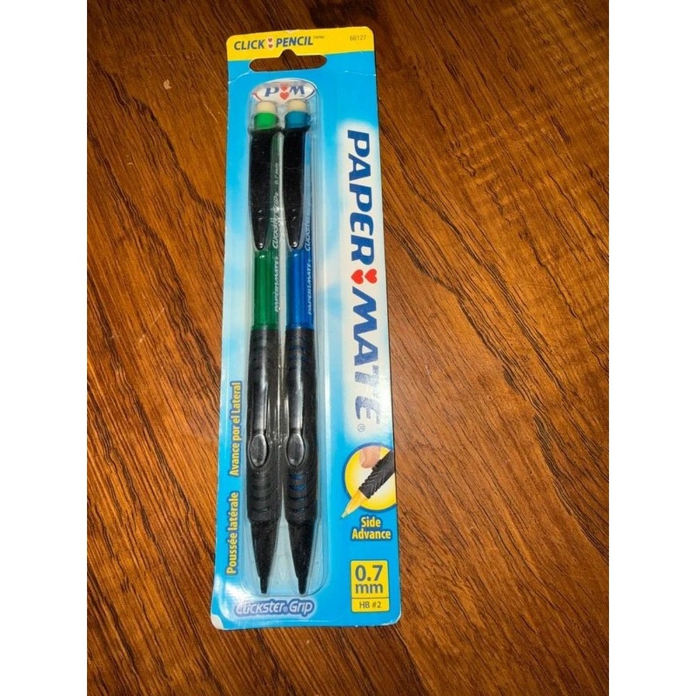 Paper Mate Clickster Grip Mechanical Pencils 0.7mm HB 2 Pac